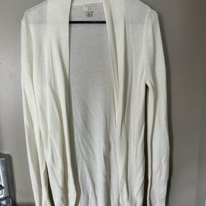 A New Day Womens Long Ivory Cardigan Medium